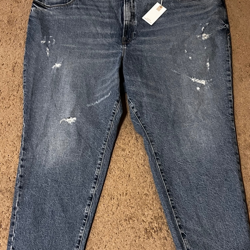 Good American Women's GWE062T 1046 Size 24 The Weekender Straight Jeans NWT